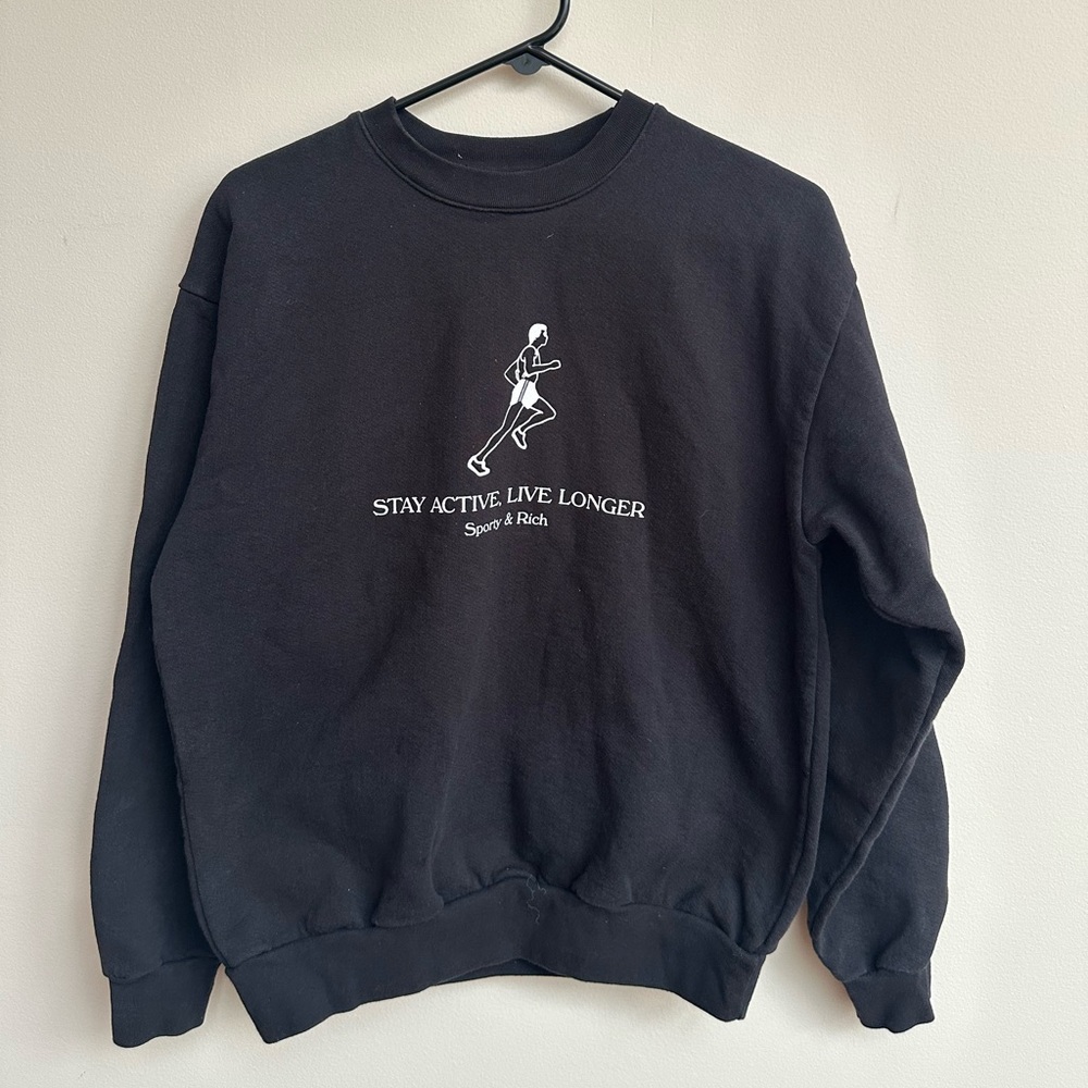 Sporty & Rich Black Sweatshirt